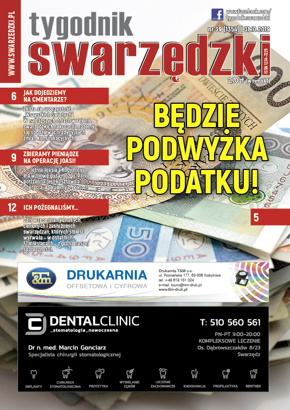 TygodnikSwarzedzki Okladka 39 2019h