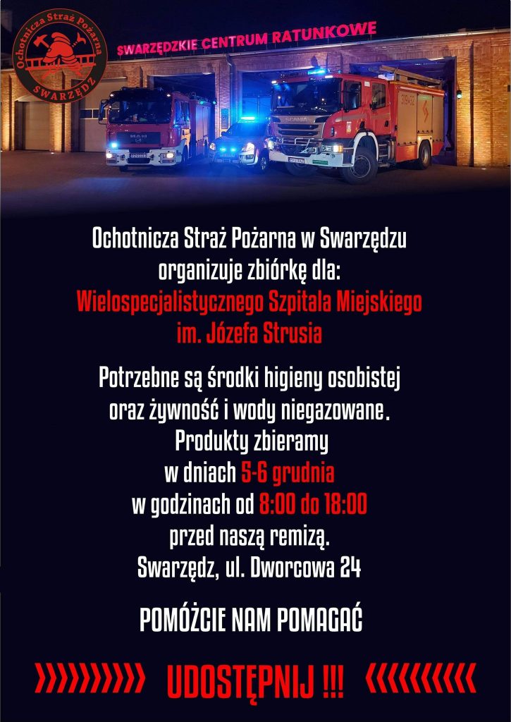 Zbiórka dla szpitala zakaźnego! 1 Swarzedzki OSP Swarzedz zbiorka szpital 02