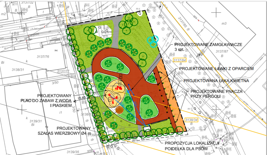 Rewitalizacja parku coraz bliżej 1 Portal Swarzedzki Raczynskiego Skwer koncepcja