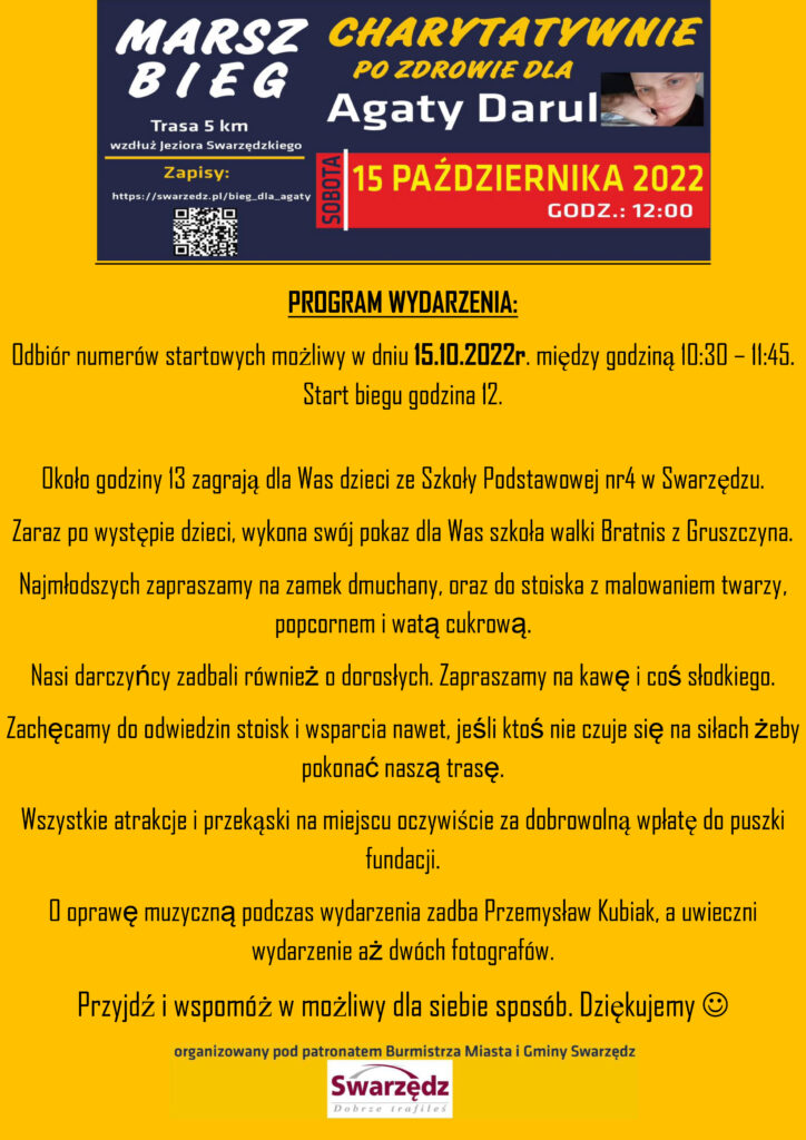 Charytatywny Bieg dla gruszczynianki! 1 Bie dla Agaty foto