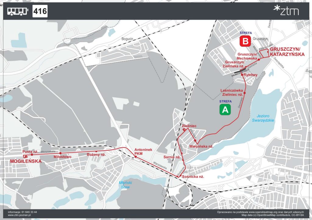 W poniedziałek debiut minibusów do Gruszczyna! 2 Minibusy mapka