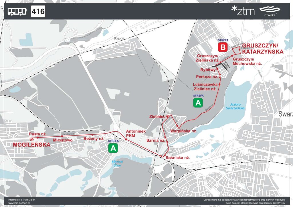 416 z dodatkowymi przystankami 1 Mapka 416